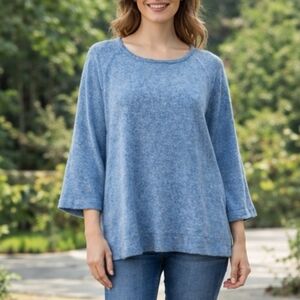 Nally & Millie Soft Knit Pullover Top – Blue – Size S/M